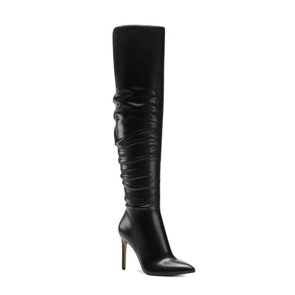 INC Womens 8 M Black Smooth Iyonna High Heeled Over The Knee Boots NIB OZ6